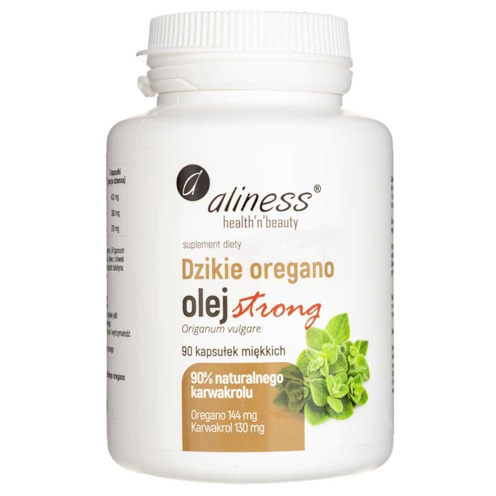 Aliness Wild Oregano Oil STRONG 100% - 90 Capsules