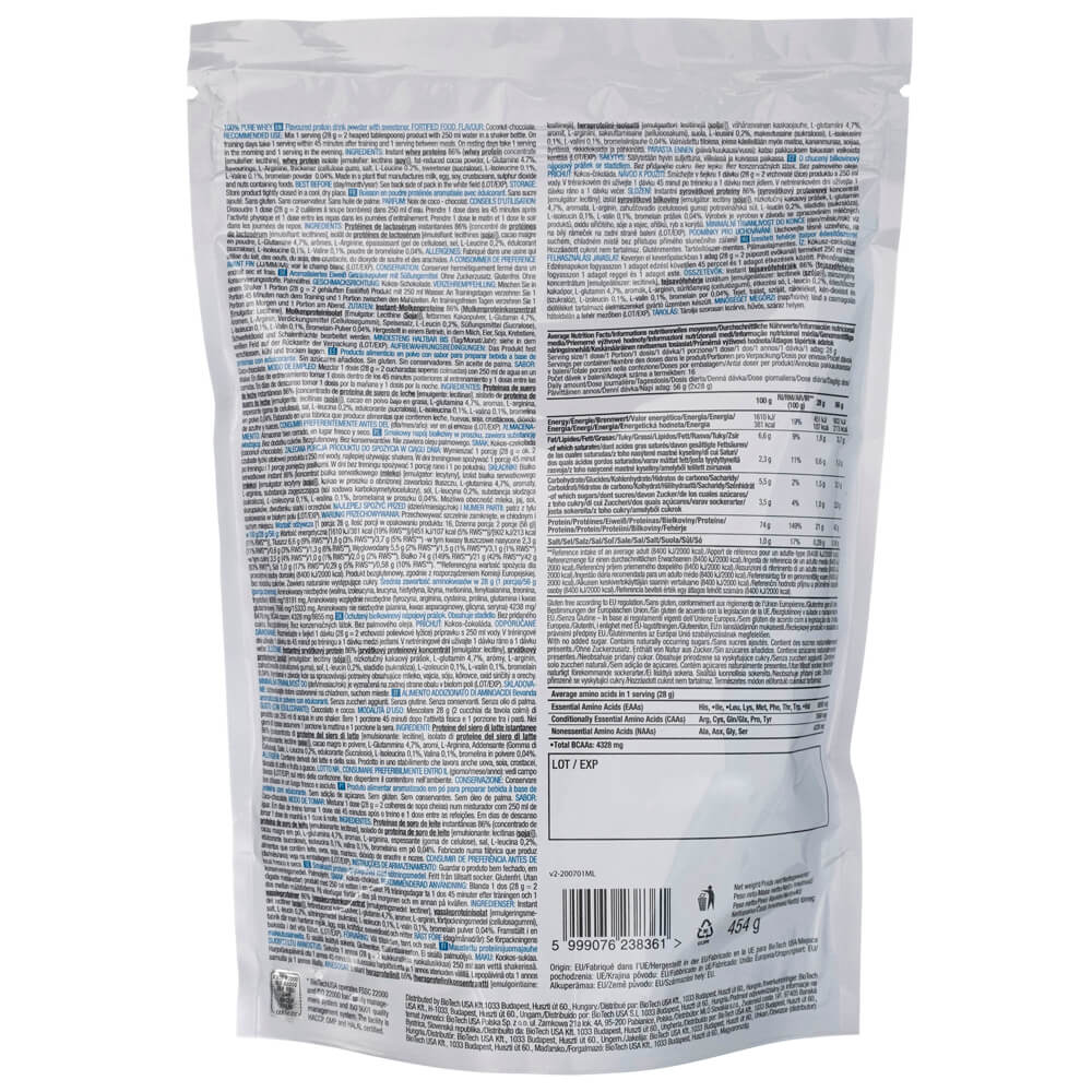 BioTech USA 100% Pure Whey, Chocolate-Coconut Flavoured - 454 g