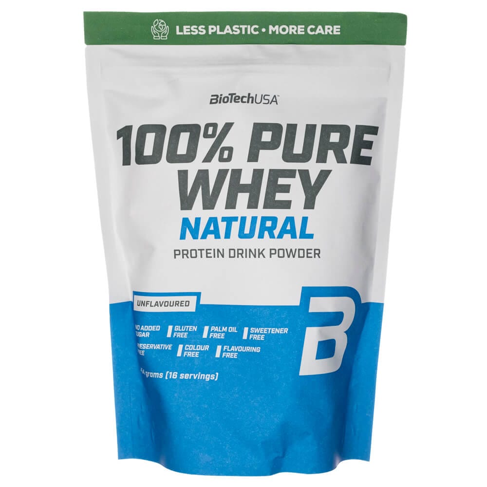 BioTech USA 100% Pure Whey Natural, Unflavoured - 454 g