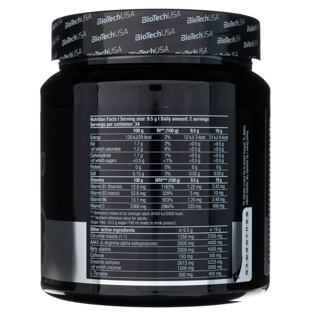 BioTech USA Black Blood NOX+, Tropical Fruit Flavoured - 330 g