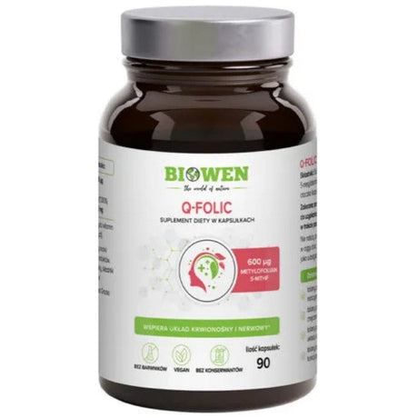 Biowen Q-folic, Methylated Folic Acid (5-MTHF) - 90 Capsules
