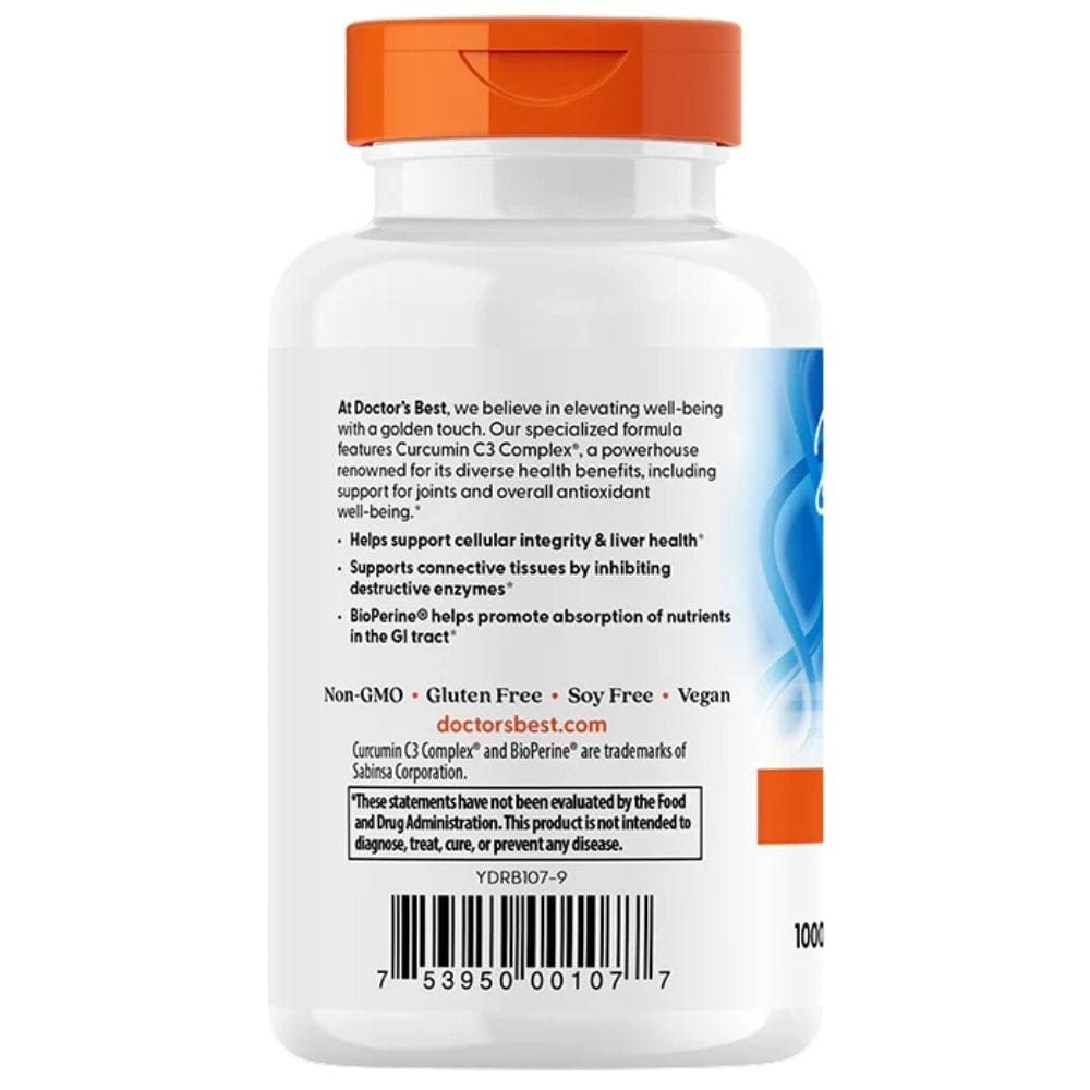 Doctor's Best High Absorption Curcumin + BioPerine - 120 Capsules