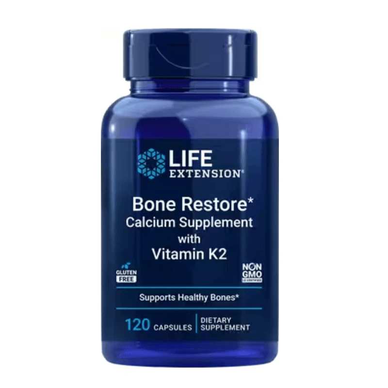 Life Extension Bone Restore with Vitamin K2 - 120 Capsules