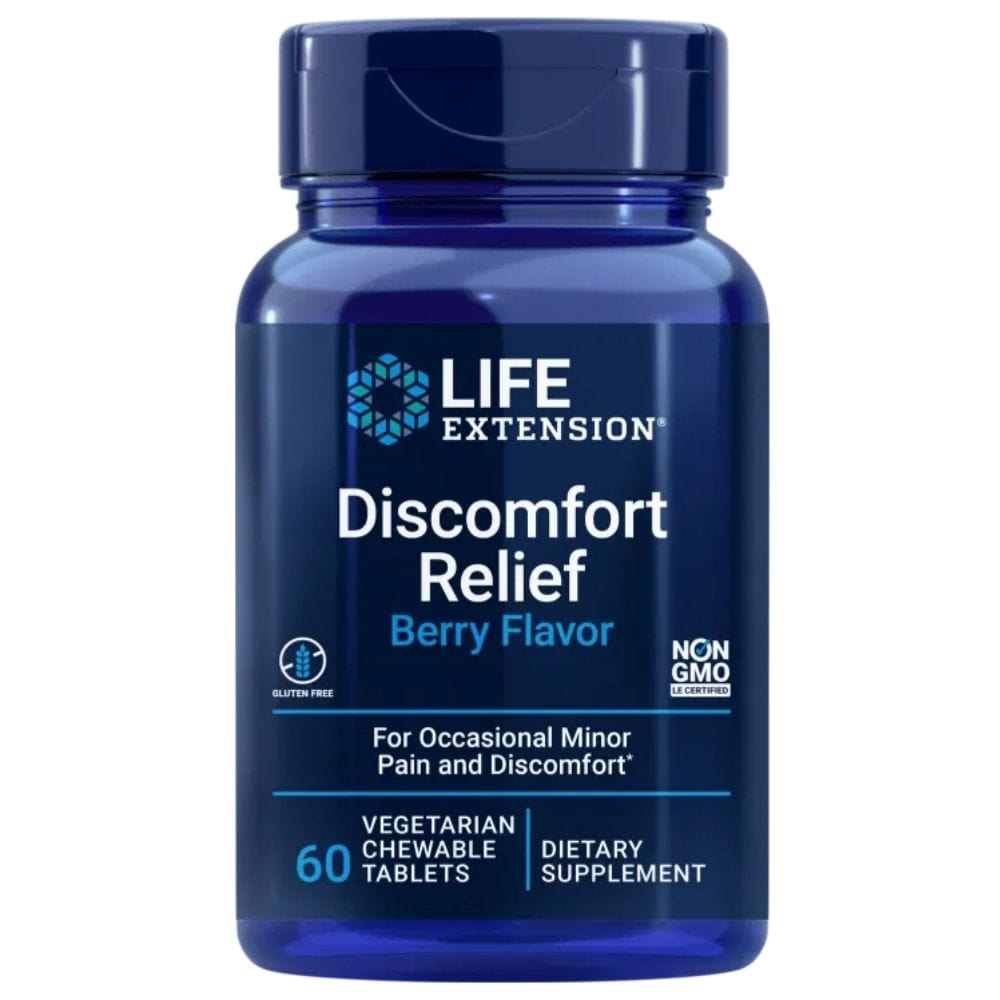 Life Extension Discomfort Relief (Berry Flavor) - 60 Chewable Tablets
