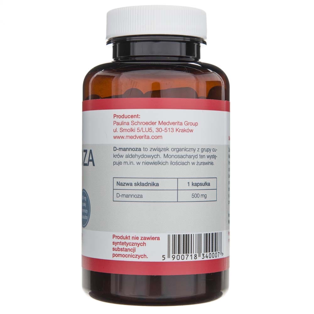 Medverita D-Mannose 500 mg - 100 Capsules