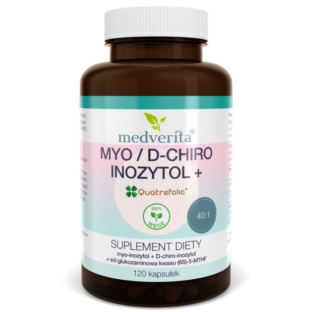 Medverita Myo/D-chiro inozytol 40:1 + Quatrefolic® 500 mg - 120 Capsules