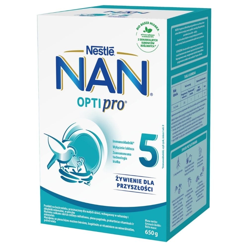 Nestle NAN OPTIpro 5, Milk-Based Product for Infants - 650 g