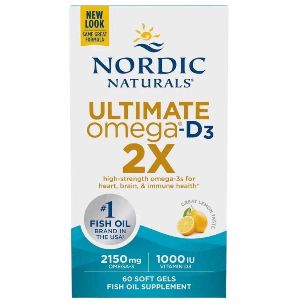 Nordic Naturals Ultimate Omega-D3 2X, Lemon - 60 Capsules