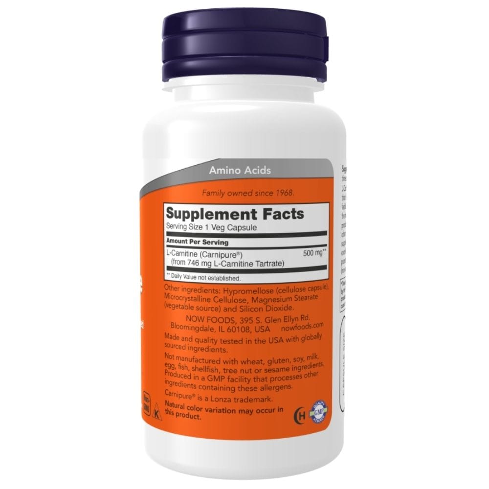 Now Foods L-Carnitine 500 mg - 60 Capsules