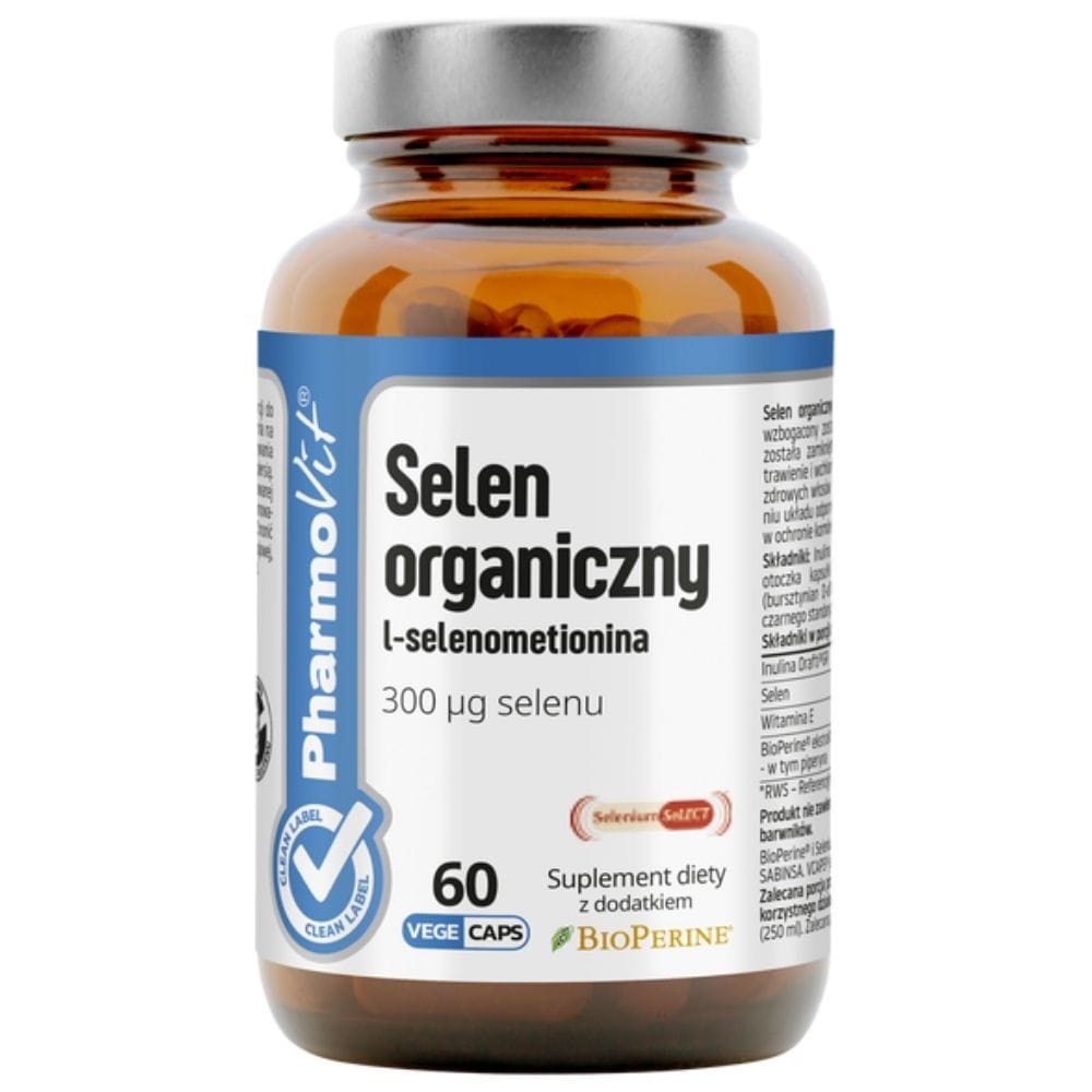 PharmoVit Organic Selenium, L-Selenomethionine 300 mcg - 60 Capsules