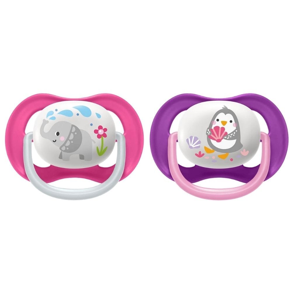 Philips Avent Ultra Air Pacifier, 6-18 m, Girl - 2 Pieces