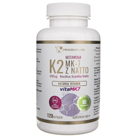 Progress Labs Vitamin K2 Vita-MK7 200 mcg - 120 Capsules