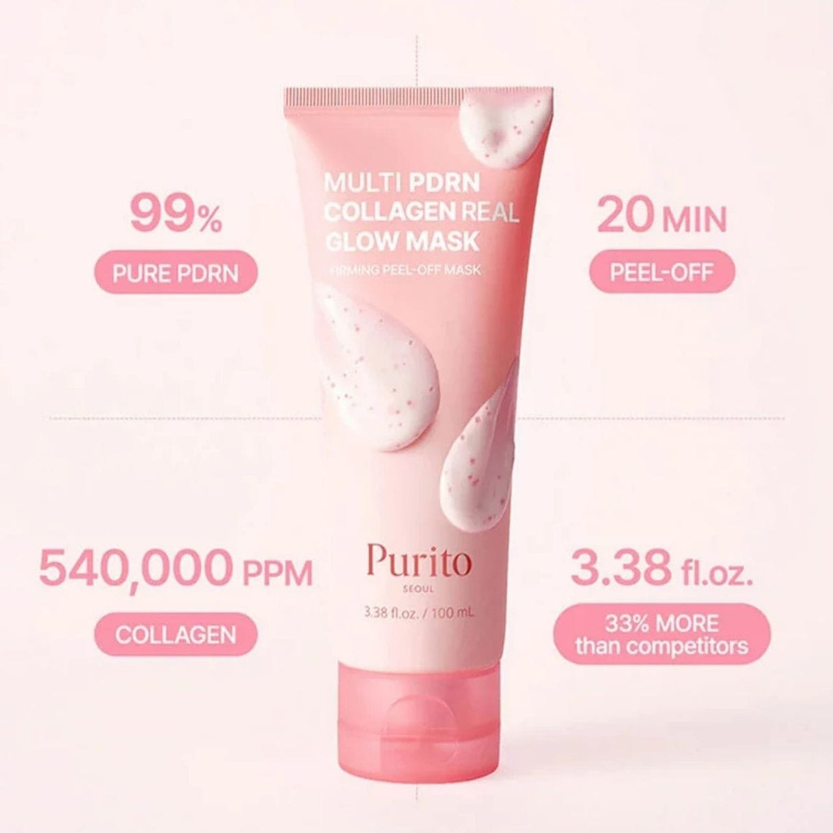 Purito Multi PDRN Collagen Real Glow Mask - 100 ml