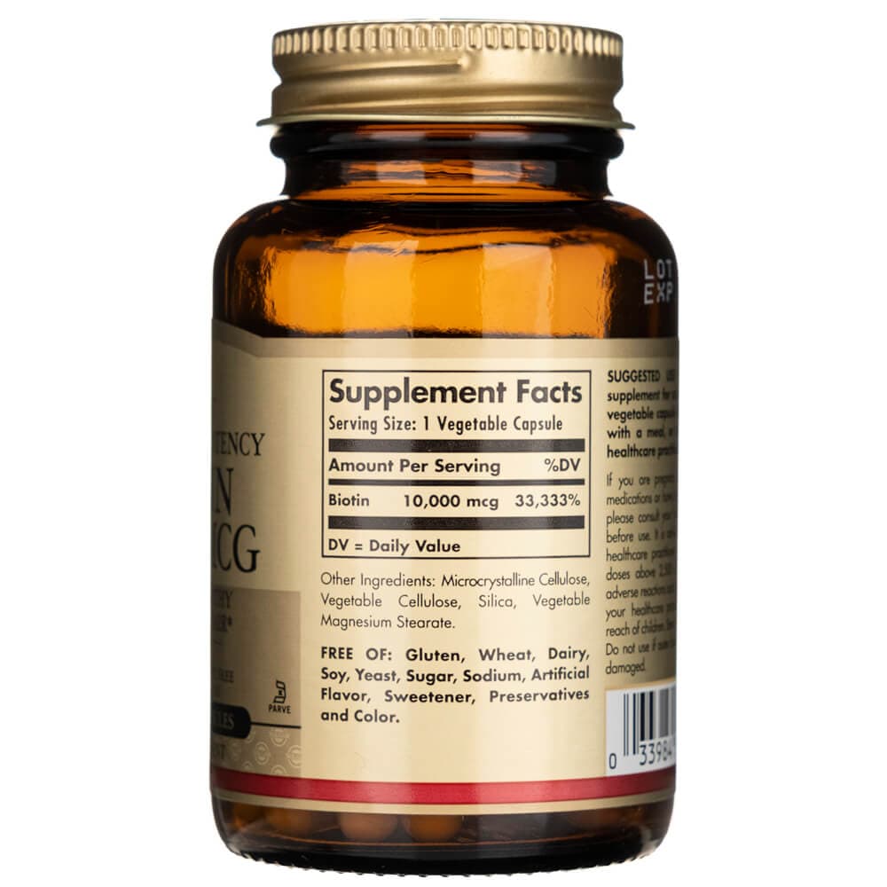 Solgar Biotin 10000 mcg - 60 Veg Capsules