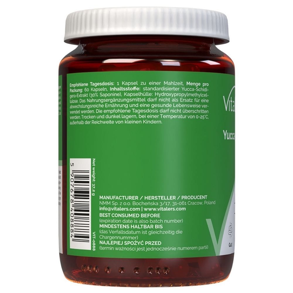 Vitaler's Yucca (Jukka Schidigera) 500 mg - 60 Capsules