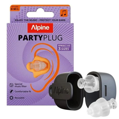 Alpine PartyPlug Transparent Earplugs - 3 Pairs