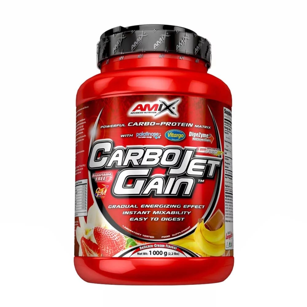 Amix CarboJET Gain, Strawberry - 1000 g