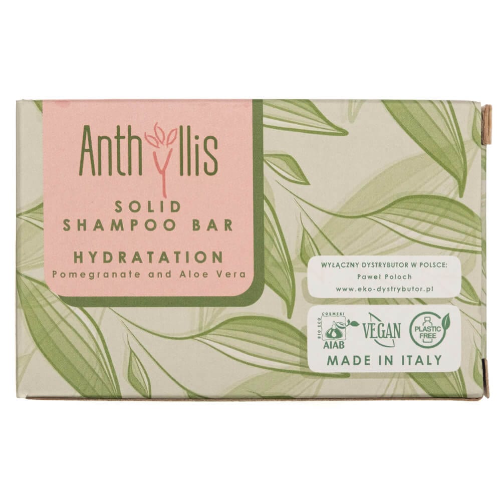 Anthyllis Moisturising Bar Shampoo, Pomegranate and Aloe Vera Extract - 80 g