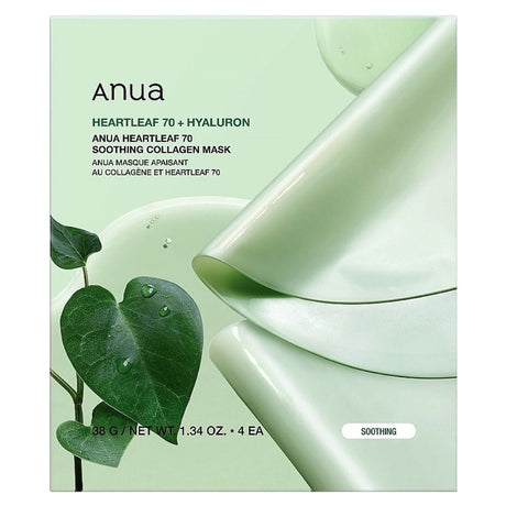 Anua Heartleaf 70 Soothing Collagen Mask - 4 Pieces