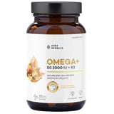 Aura Herbals Omega+ Vitamin D3 2000 IU + K2 - 60 Softgels