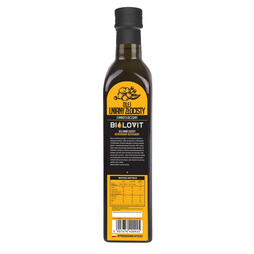 Bilovit Golden Flaxseed Oil Cold Pressed -500 ml