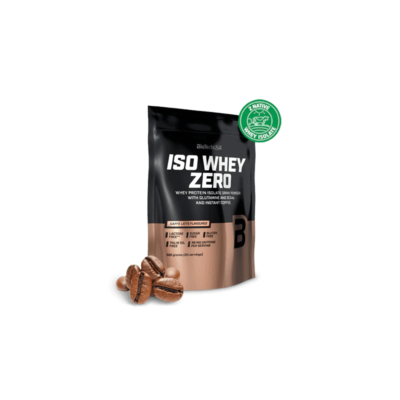 BioTech USA Iso Whey Zero, Caffé Latte Flavoured - 500 g