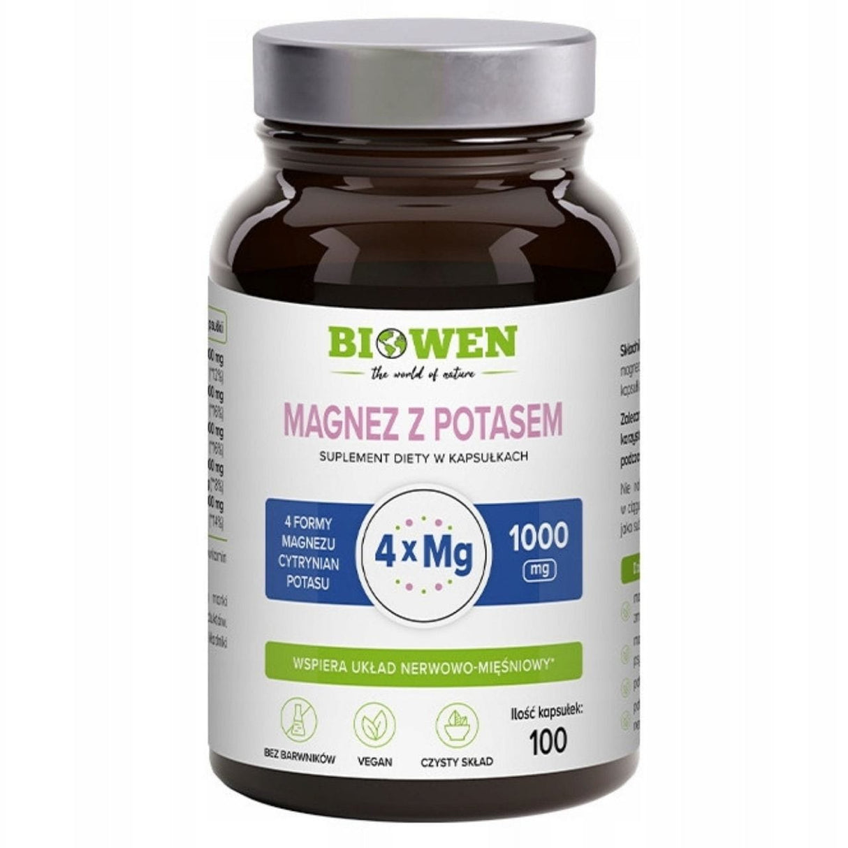 Biowen Magnesium with Potassium - 100 Capsules