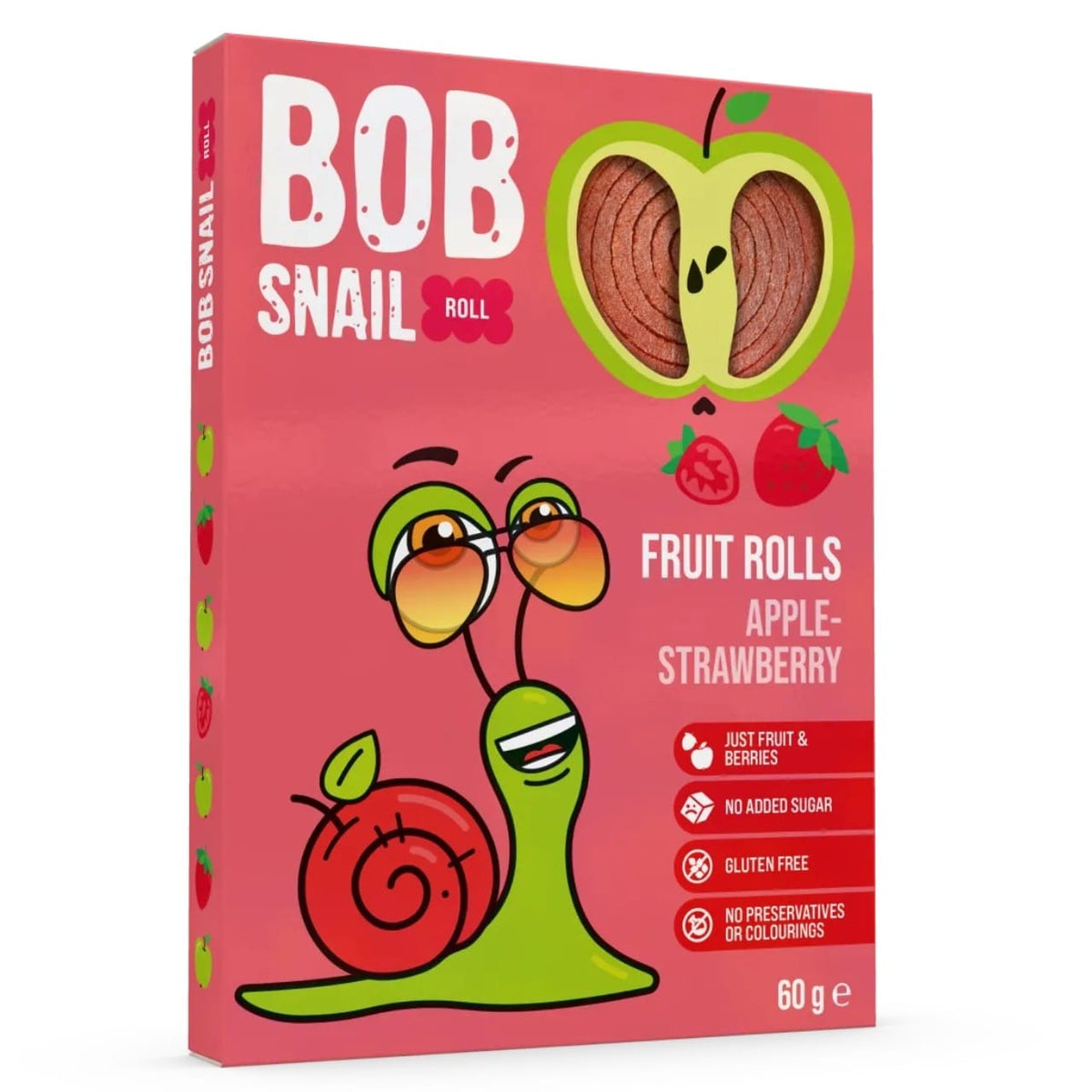 Bob Snail Rollsy Fruit, Apple-Strawberry - 60 g