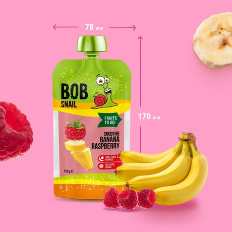 Bob Snail Smoothie Banana & Strawberry Sugar Free - 120 g