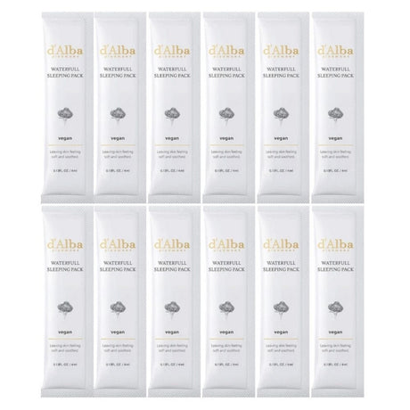 d'Alba Waterfull Vegan Night Mask with White Truffle - 12x4 ml