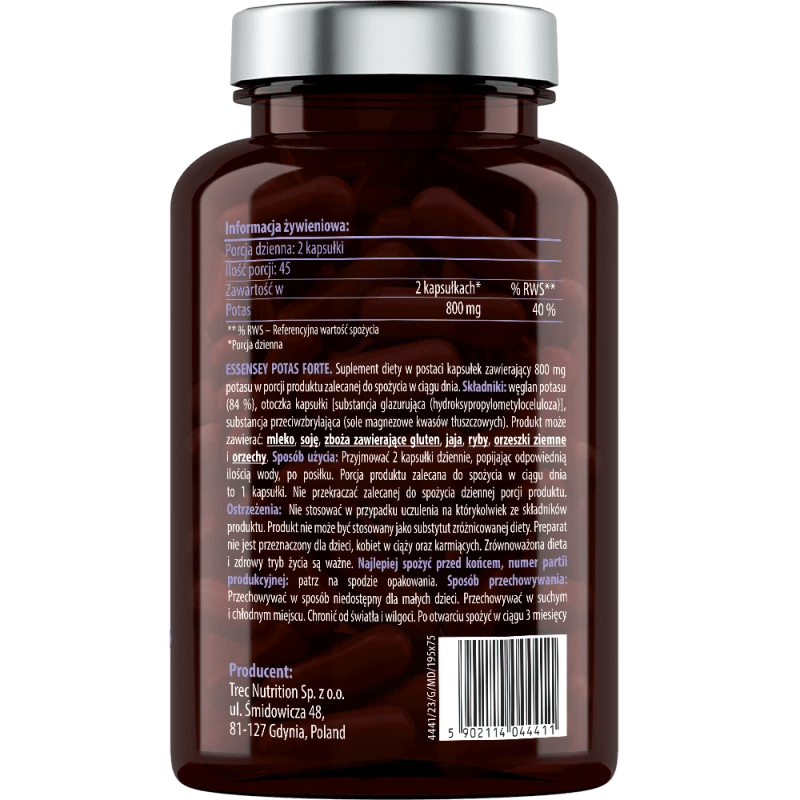 Essensey Potassium Forte 800 mg - 90 Capsules