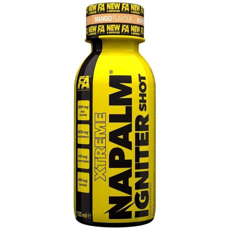 Fitness Authority Napalm Igniter Pre-workout Shot, Mango - 120 ml x 24