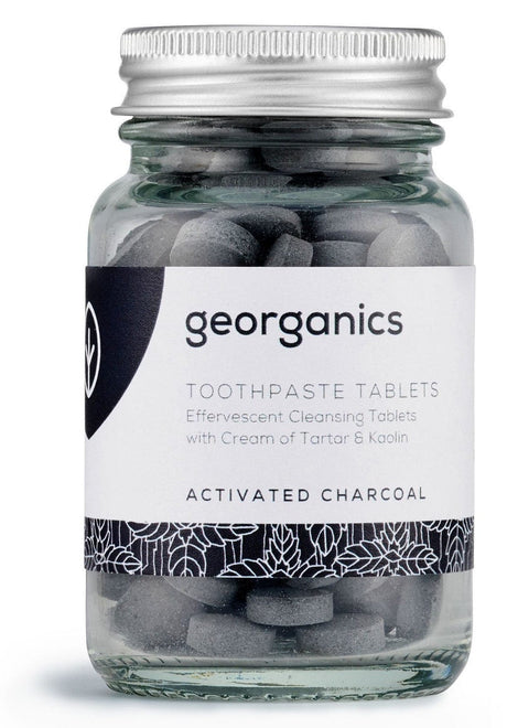 Georganics Natural Tooth Brushing Tablets with Activated Charcoal - 120 Tablets