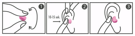 Haspro MOLD 6P Pink Moulded Earplugs - 6 pairs