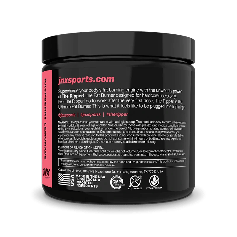 JNX Sports The Ripper! Fat burner, raspberry lemonade - 150 g