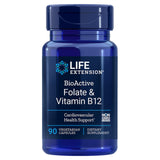 Life Extension BioActive Folate & Vitamin B12  - 90 Veg Capsules