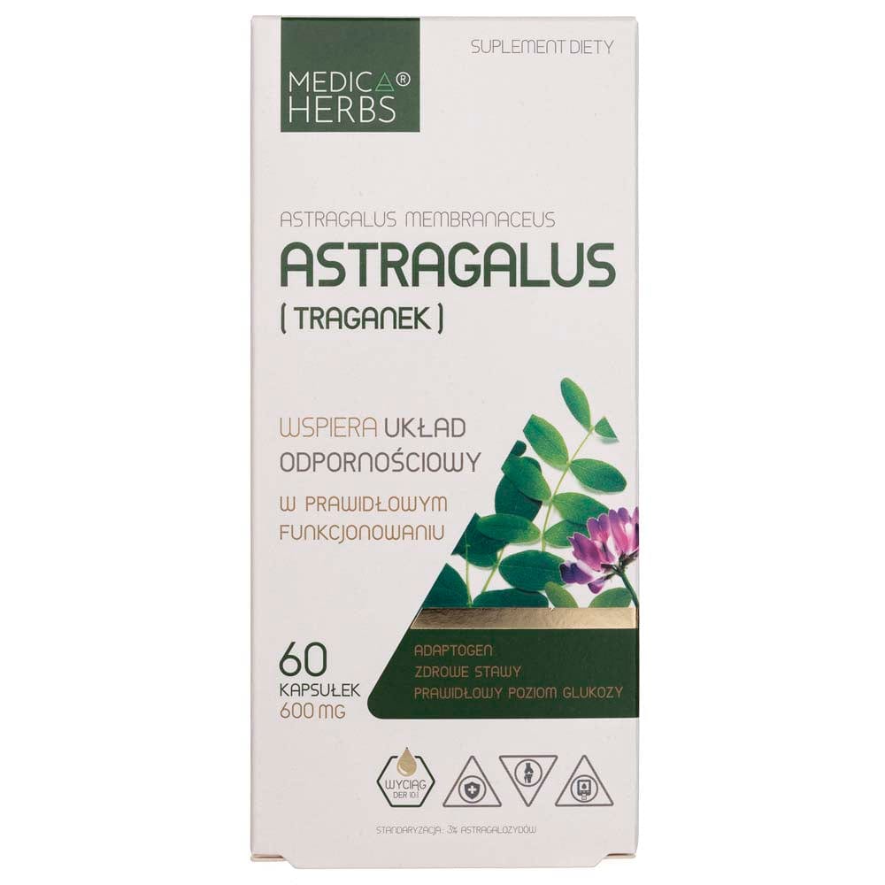 Medica Herbs Astragalus (Traganium) 600 mg - 60 Capsules