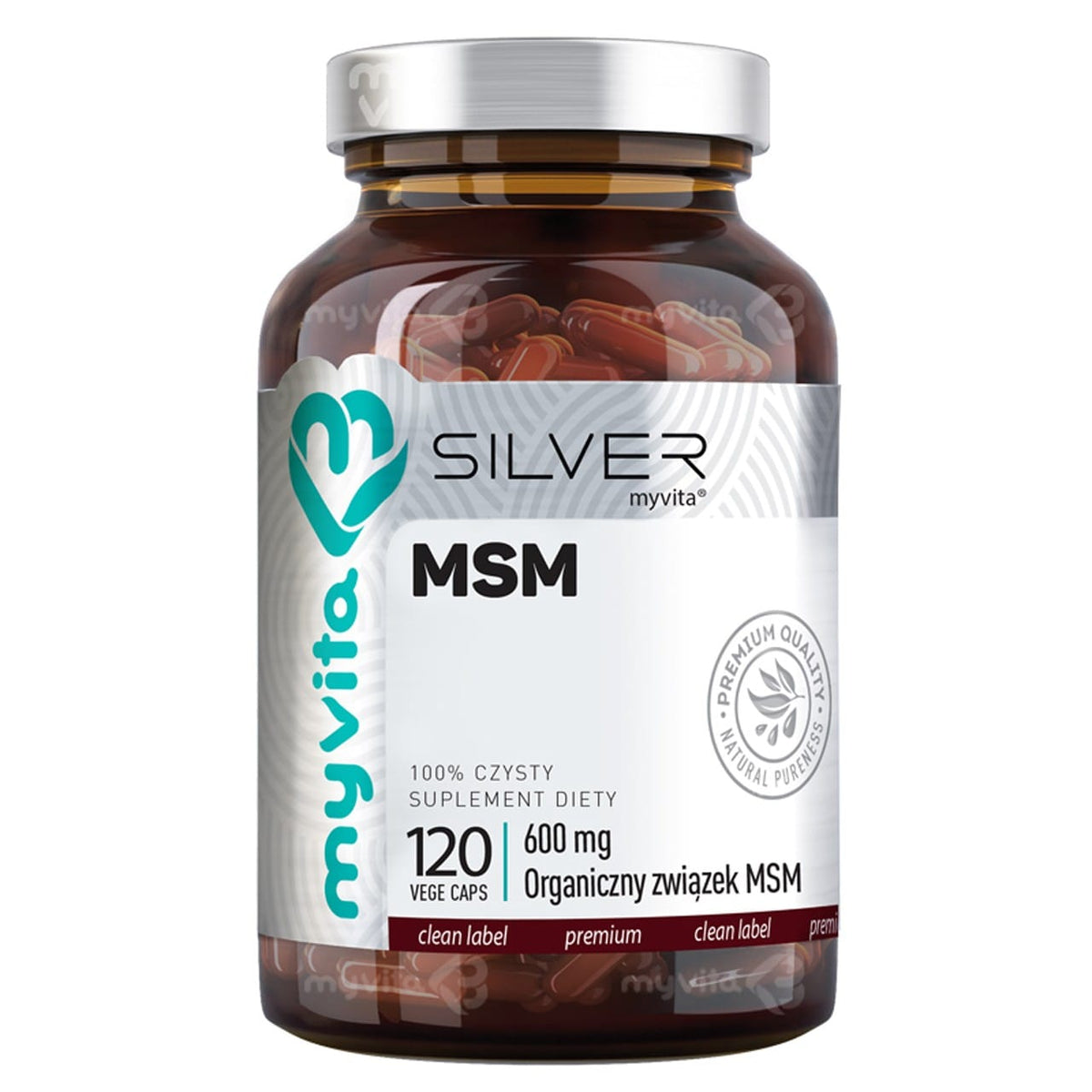 MyVita Silver MSM 600 mg - 120 Veg Capsules