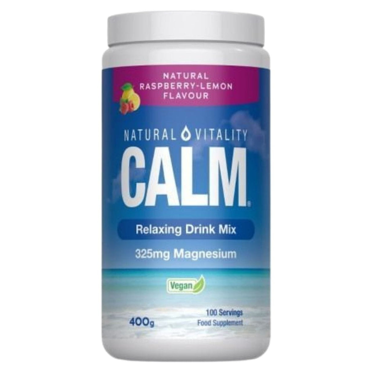 Natural Vitality Calm Magnesium Powder, Raspberry Lemon - 400 g