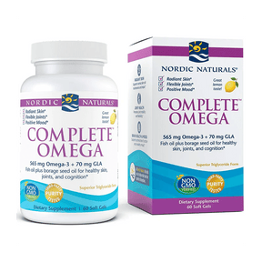 Nordic Naturals Omega-3 Lemon 565 mg + GLA 70 mg - 60 Softgels
