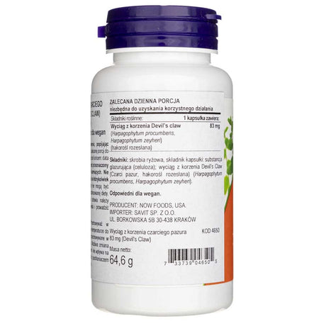 Now Foods Devil's Claw - 100 Veg Capsules