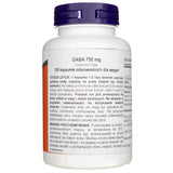 Now Foods GABA 750 mg - 100 Veg Capsules