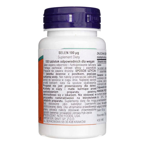 Now Foods Selenium 100 mcg - 100 Tablets