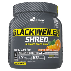 Olimp Labs Blackweiler Shred, Pre-Workout Powder, Orange - 480 g