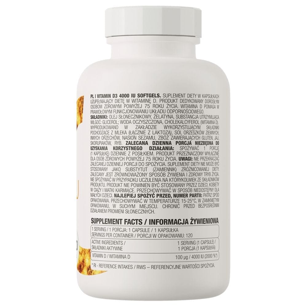 Ostrovit Vitamin D3 2000 IU - 60 Softgels