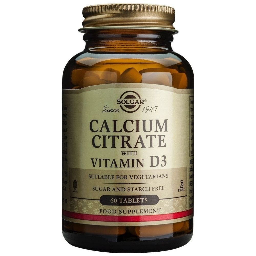 Solgar Calcium Citrate with Vitamin D3 - 60 Tablets