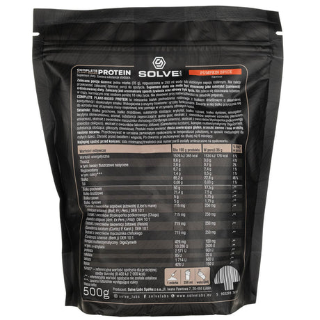 Solve Labs Complete Plant-Based Protein, Pumpkin Spice - 500 g