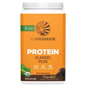 Sunwarrior Classic Plus Protein, Plant Protein, Chocolate - 750 g