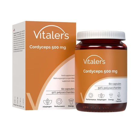 Vitaler's Cordyceps (Chinese Caterpillar Fungus) 500 mg - 60 Capsules