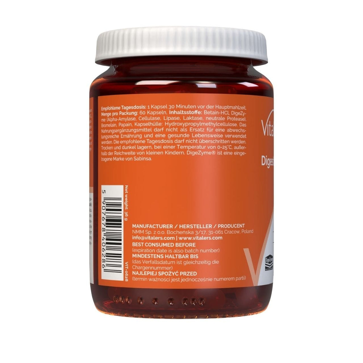 Vitaler's Digestive Enzymes - 60 Capsules
